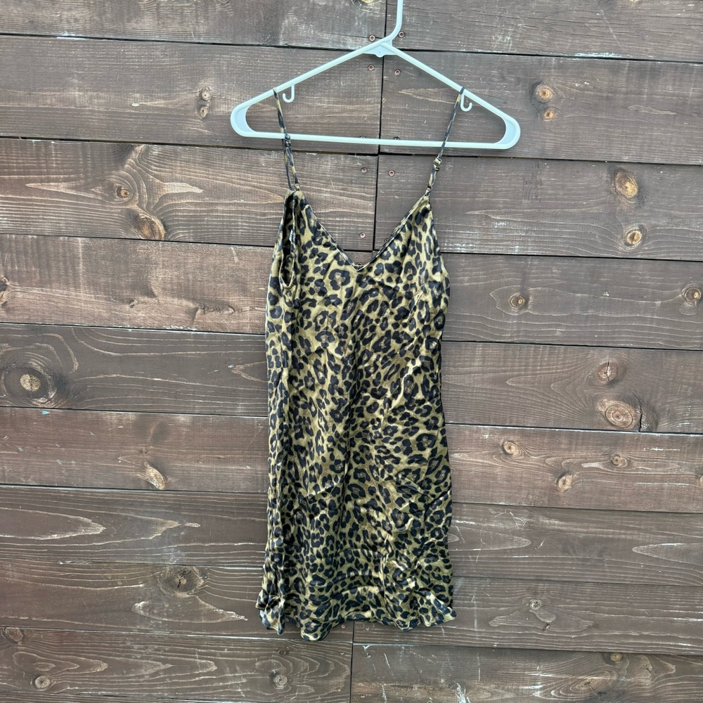Zara Leopard Print Mini Dress Size Small - Picture 8 of 8